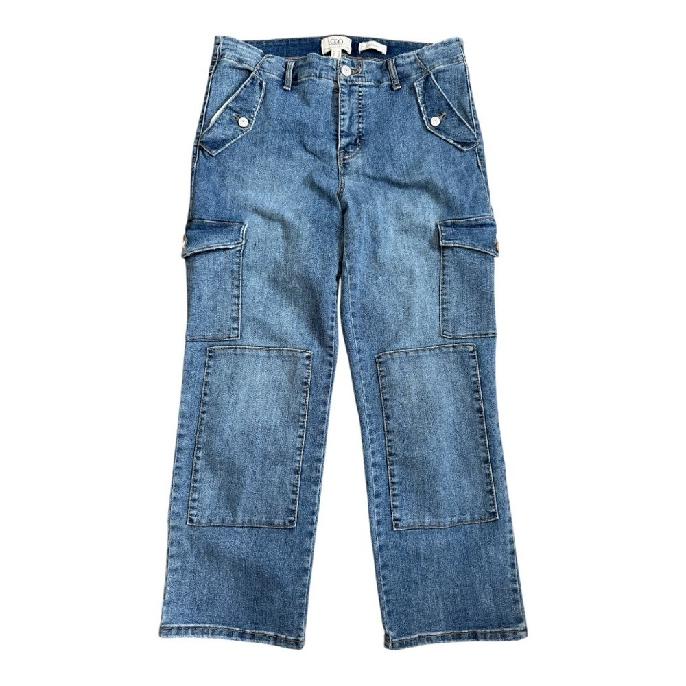LOGO Blue Denim Cargo Jeans